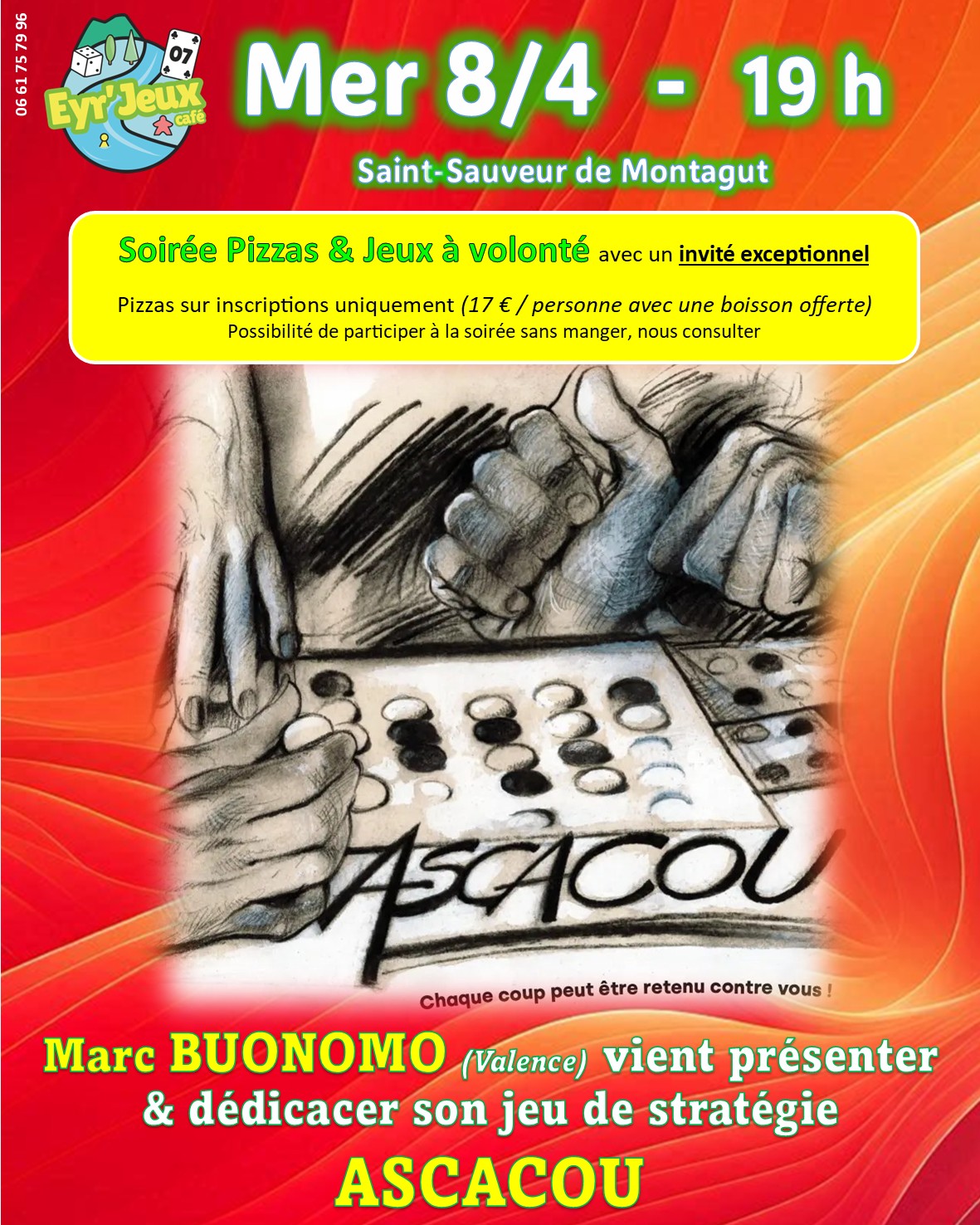 Soirée ASCACOU à Saint Sauveur de Montagut le 8 avril 2026